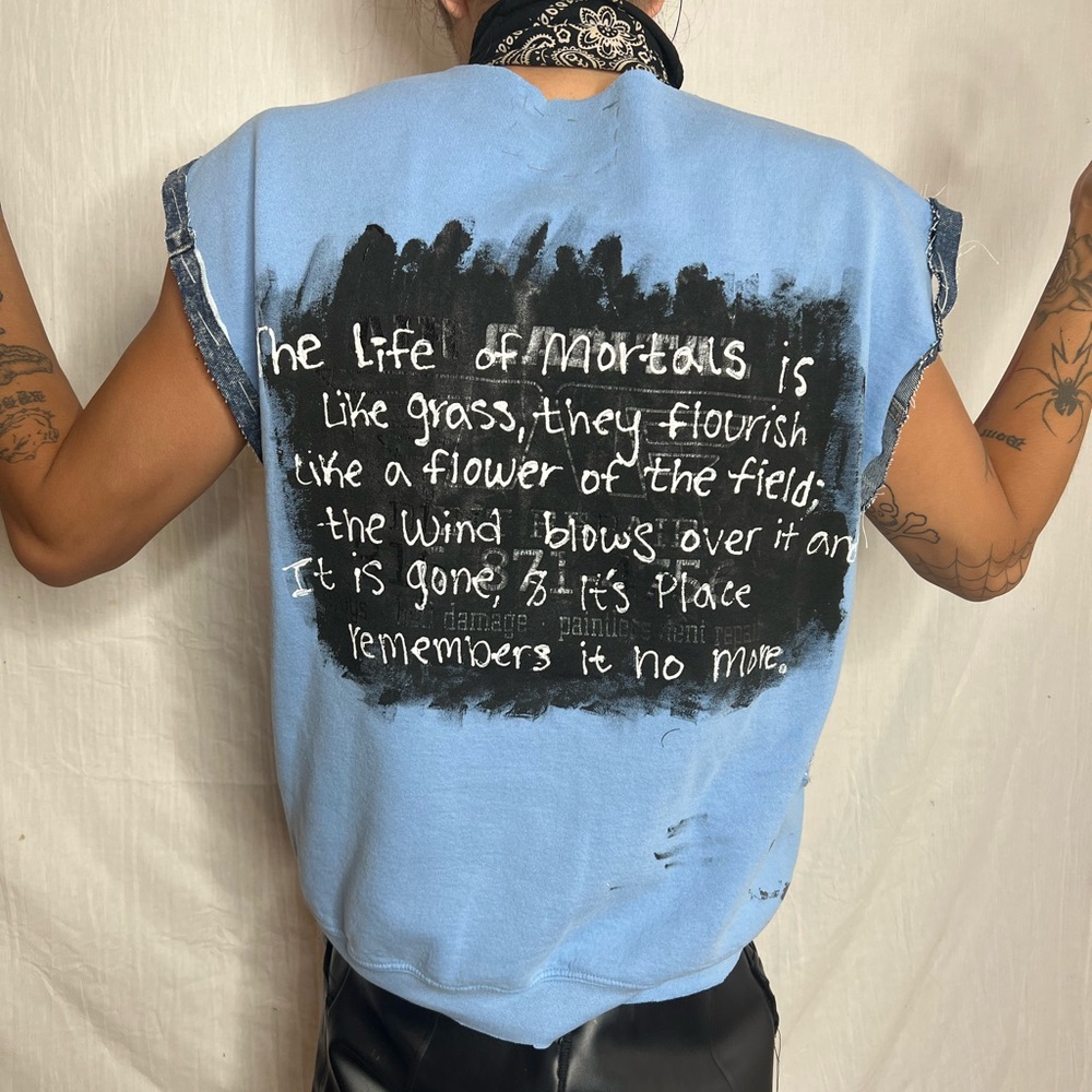 Holy Inheritance Custom Reworked Punk “Withering Flower” Shirt - $100 OBO - Picture 5 of 5